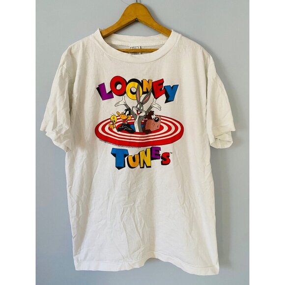 Vintage 90s Looney Tunes T-shirt, Size Large, Single Stitch, Cartoon Tee, Bugs - Picture 4 of 11